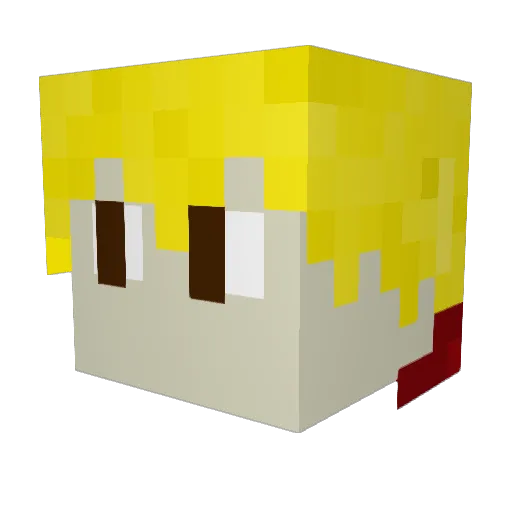 Neolox_ Minecraft avatar head, 3D render