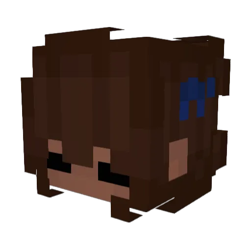 Neoly Minecraft avatar head, 3D render