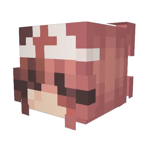 Neom3728 Minecraft avatar head, 3D render