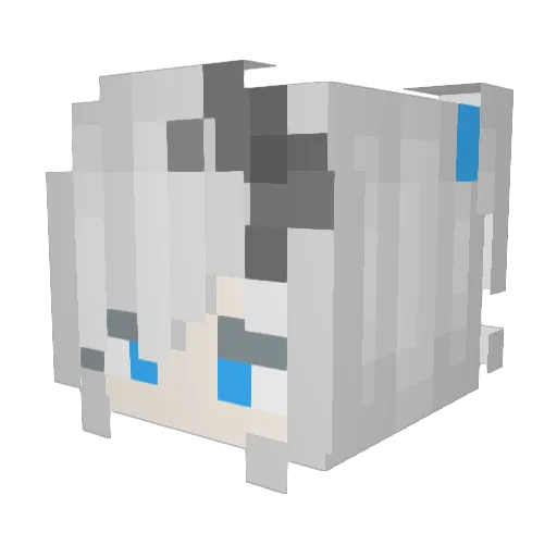 Neomews Minecraft avatar head, 3D render