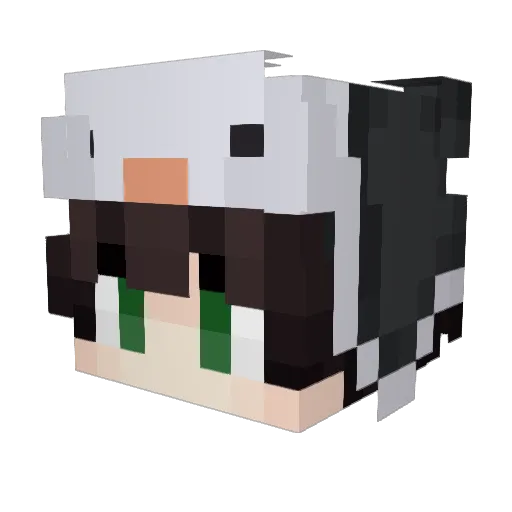 Neomli Minecraft avatar head, 3D render