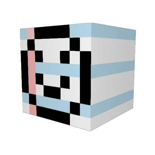 Neomonkeyboy Minecraft avatar head, 3D render