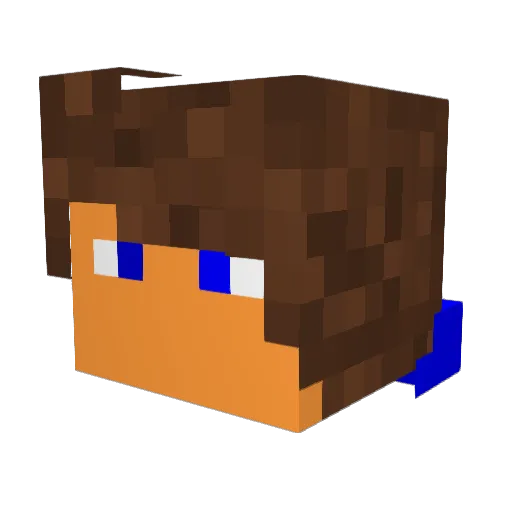 Neon1817 Minecraft avatar head, 3D render