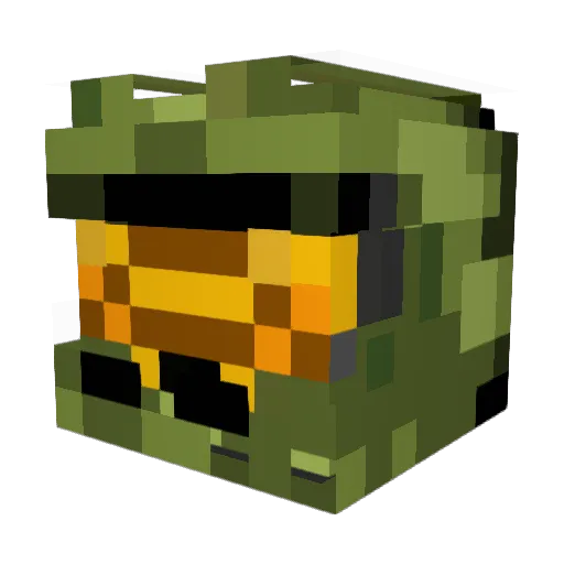 Neon3rd Minecraft avatar head, 3D render