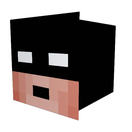 Neon678 Minecraft avatar head, 3D render
