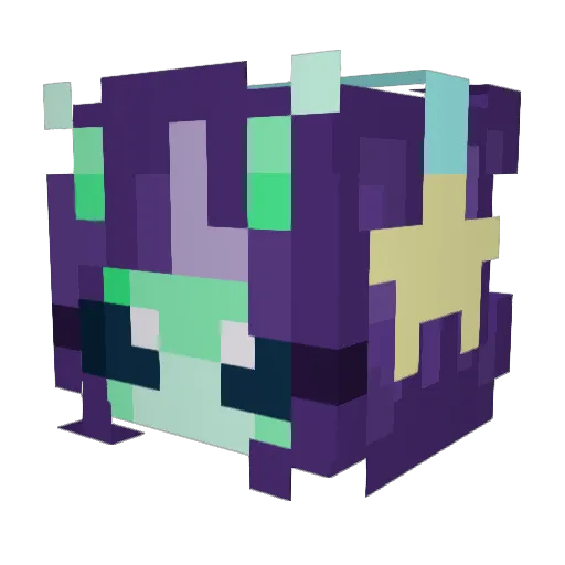 NeonAsh1yn Minecraft avatar head, 3D render