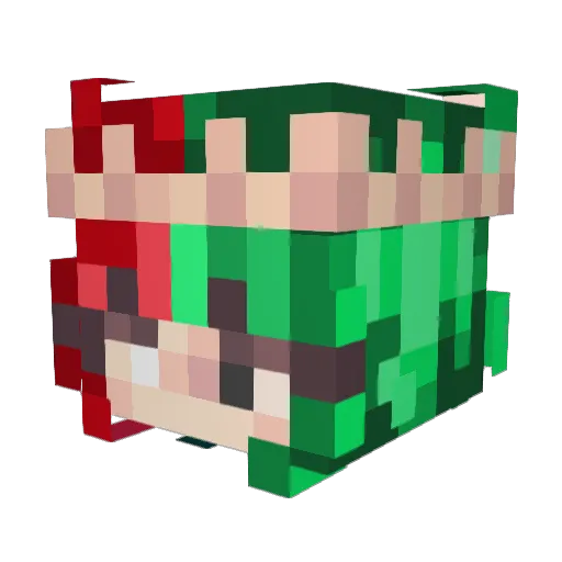 NeonAster__ Minecraft avatar head, 3D render