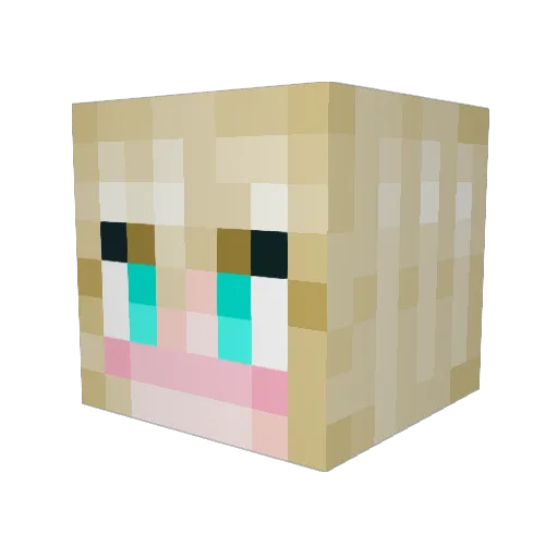 NeonBallroom2000 Minecraft avatar head, 3D render