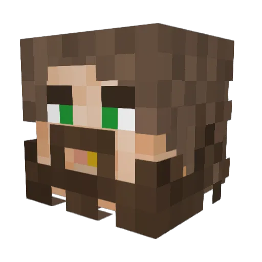 NeonBlade97 Minecraft avatar head, 3D render