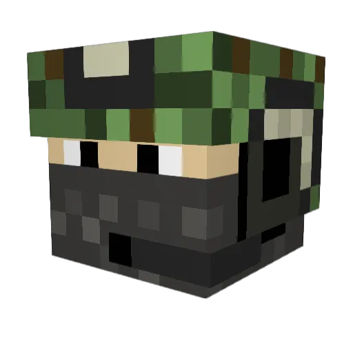 NeonBond Minecraft avatar head, 3D render