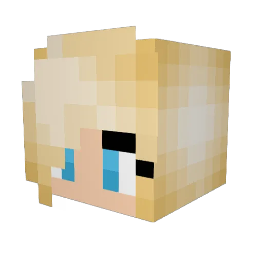NeonBubbles2003 Minecraft avatar head, 3D render