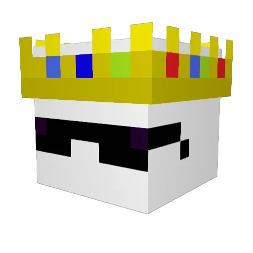 NeonBwue Minecraft avatar head, 3D render