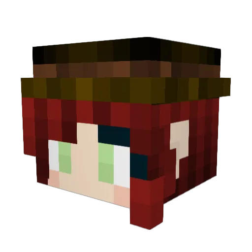 NeonColada Minecraft avatar head, 3D render