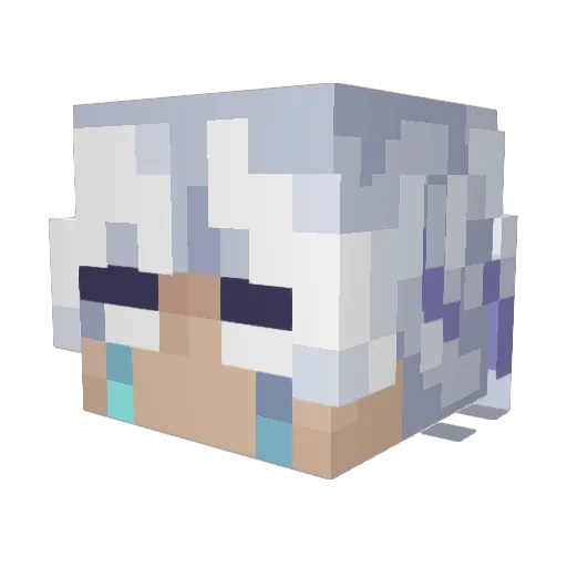 NeonDragonEe Minecraft avatar head, 3D render