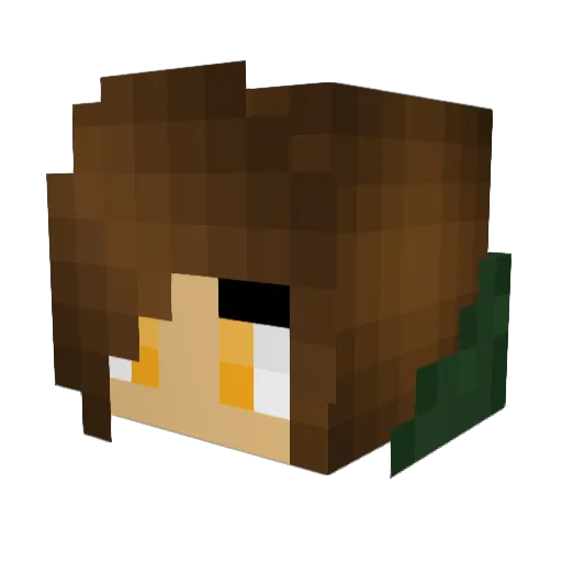 NeonDream Minecraft avatar head, 3D render