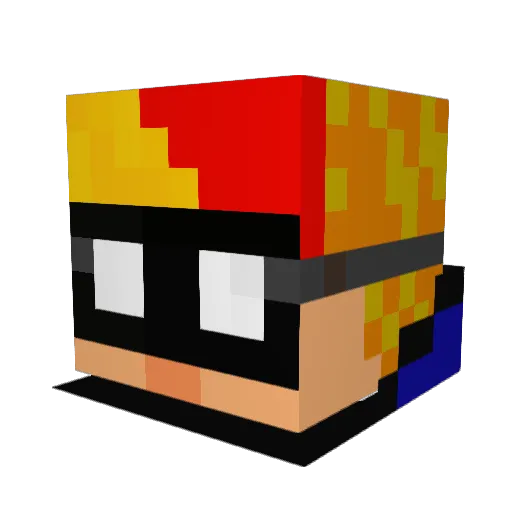 NeonDude007 Minecraft avatar head, 3D render