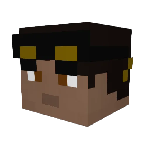 NeonEagle772 Minecraft avatar head, 3D render