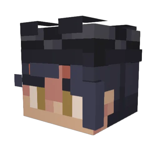 NeonEclipse2 Minecraft avatar head, 3D render