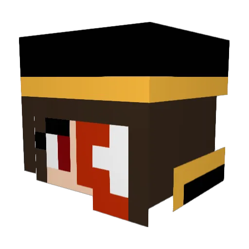 NeonEffects Minecraft avatar head, 3D render