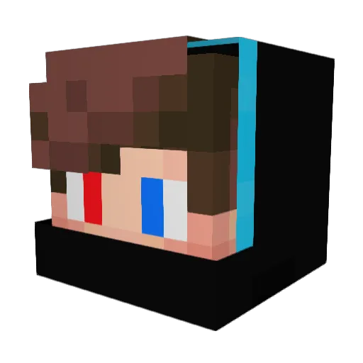 NeonKline Minecraft avatar head, 3D render