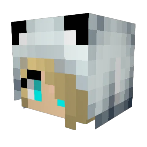 NeonMana Minecraft avatar head, 3D render