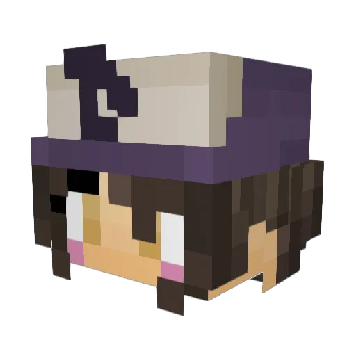 NeonMushroom777 Minecraft avatar head, 3D render