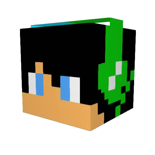 NeonNightz223 Minecraft avatar head, 3D render