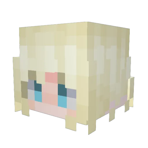 NeonNine_LWW Minecraft avatar head, 3D render
