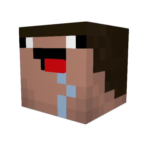 NeonPl4yz Minecraft avatar head, 3D render