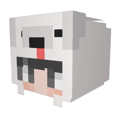 NeonPlaza Minecraft avatar head, 3D render