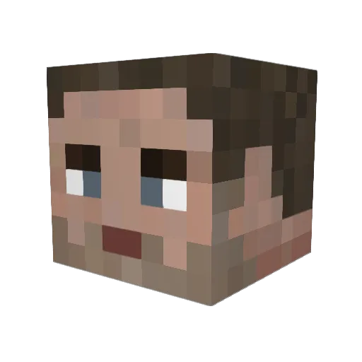 NeonShrine Minecraft avatar head, 3D render