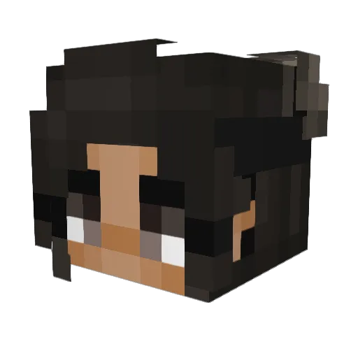 NeonSparkle Minecraft avatar head, 3D render