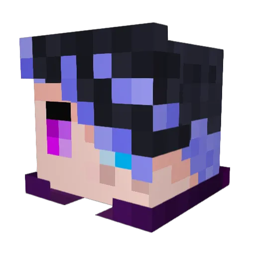 NeonSpectre021 Minecraft avatar head, 3D render