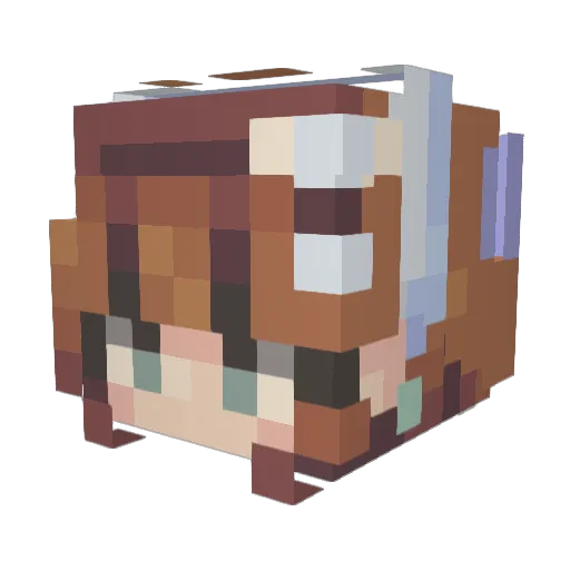 NeonStranger Minecraft avatar head, 3D render