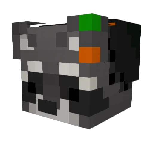 NeonTheloser Minecraft avatar head, 3D render
