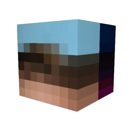 NeonTrauma Minecraft avatar head, 3D render
