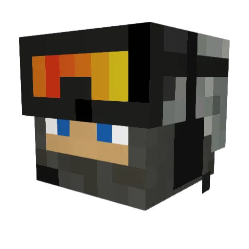 NeonWarrior78 Minecraft avatar head, 3D render