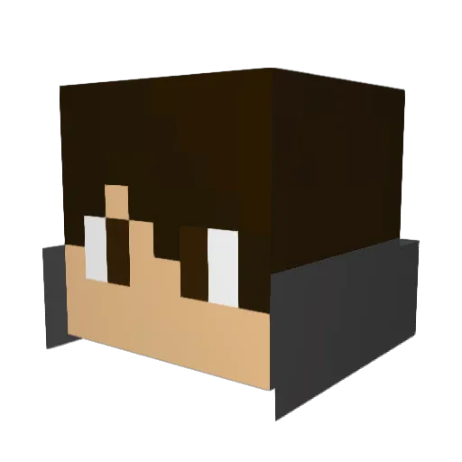 NeonXStar Minecraft avatar head, 3D render