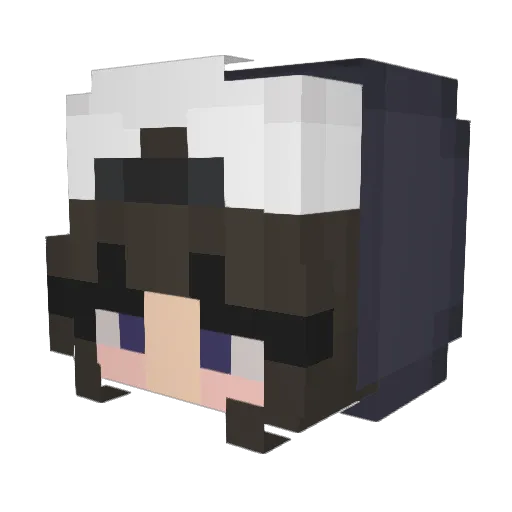 NeonXanax Minecraft avatar head, 3D render