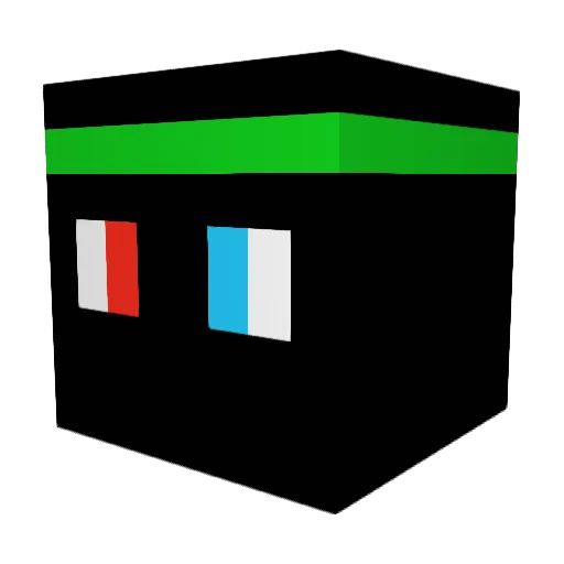 NeonZX4989 Minecraft avatar head, 3D render