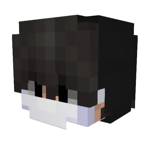 NeonZik Minecraft avatar head, 3D render