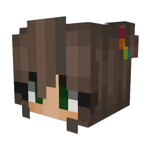 Neon_Bird Minecraft avatar head, 3D render