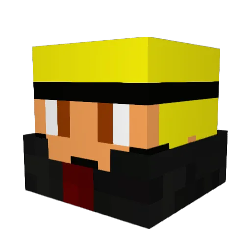 Neon_Blaze Minecraft avatar head, 3D render