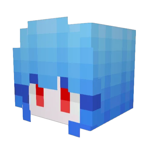 Neon_Chess Minecraft avatar head, 3D render