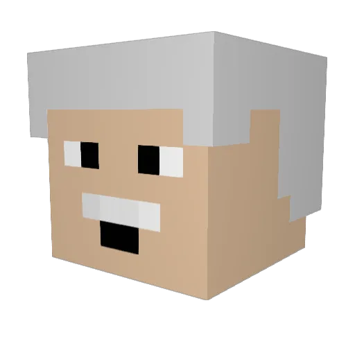 Neon_DarkMatta Minecraft avatar head, 3D render