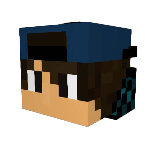 Neon_Killer Minecraft avatar head, 3D render