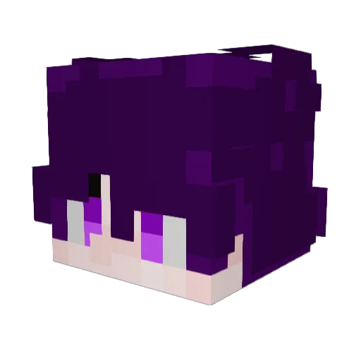 Neon_Vex Minecraft avatar head, 3D render