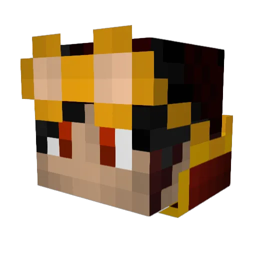 Neon__Lights Minecraft avatar head, 3D render