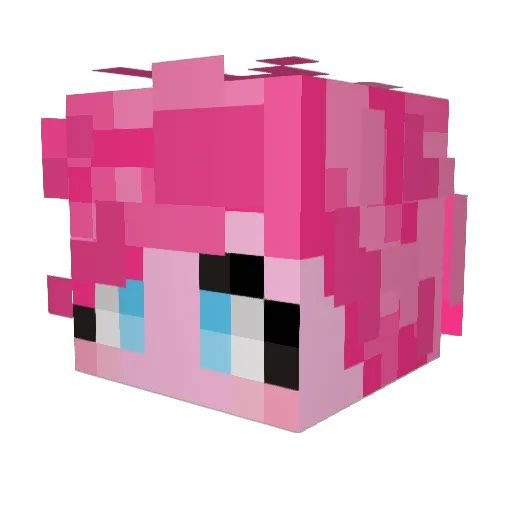 Neon_ponies Minecraft avatar head, 3D render