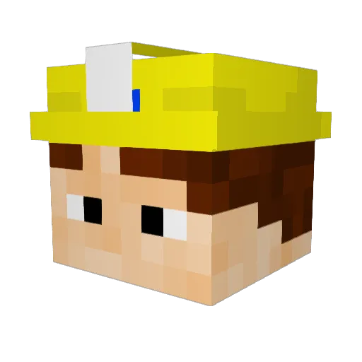 Neonasaur Minecraft avatar head, 3D render
